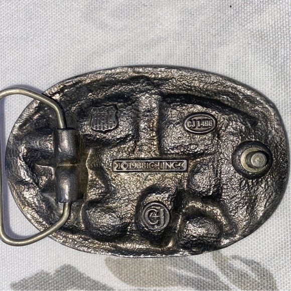 Vintage C&J Texas Lone Star State Belt‎ Buckle 1988 CJ1496 Red White
Blue USA - Picture 2 of 9